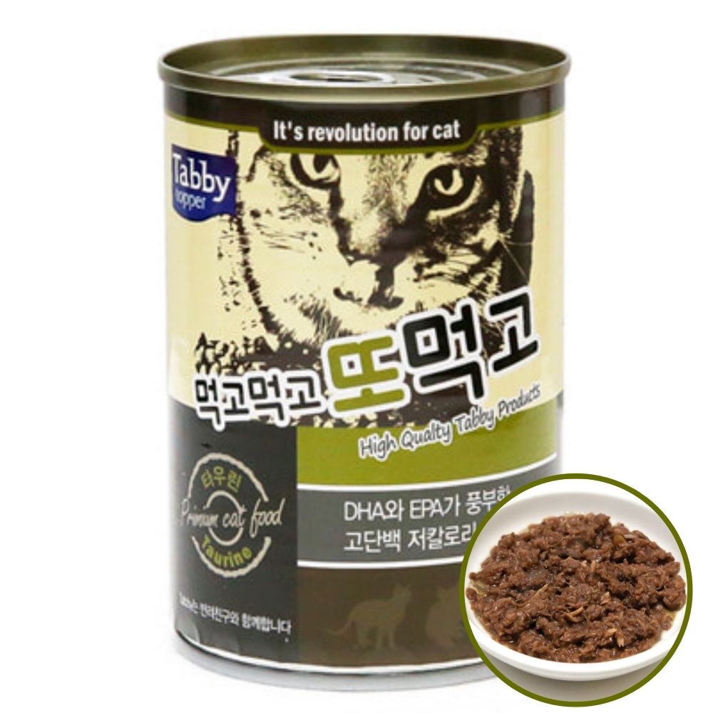 먹고먹고 또먹고 고양이 간식 캔 (타우린400gX12개)