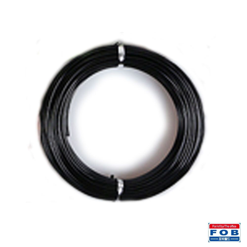포비 와이어 공예 칼라철사 두께 3.0mm x 6.4M 검정