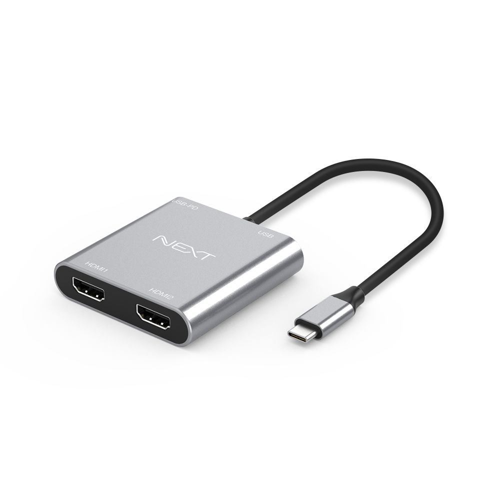 USB C to Dual HDMI 컨버터 PD충전 넷플릭스 가정용