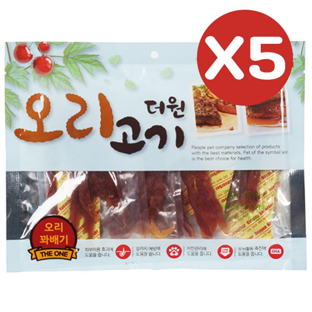 강아지간식 300g 오리꽈배기 일상 5P 반려견 사사미