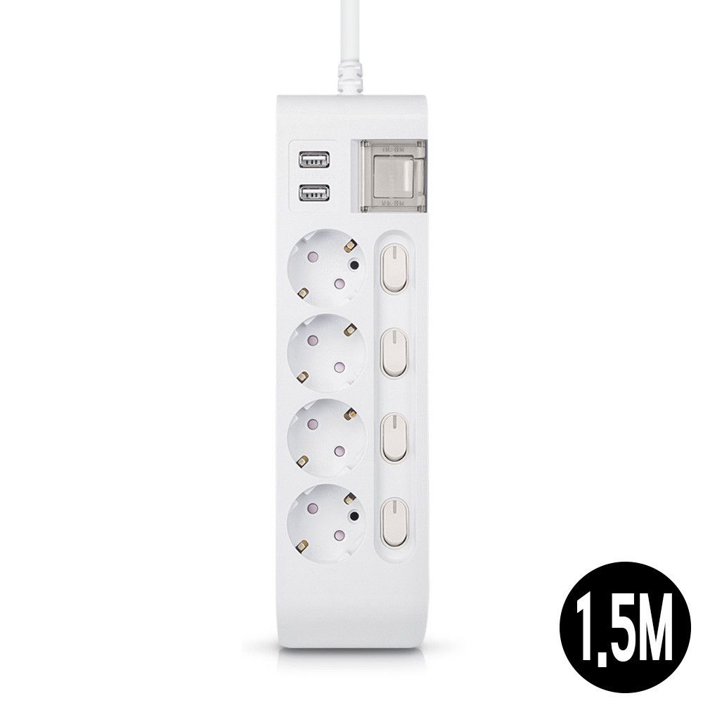멀티탭 선이 굵어 안전한 USB 2구 4구 1.5M 16A