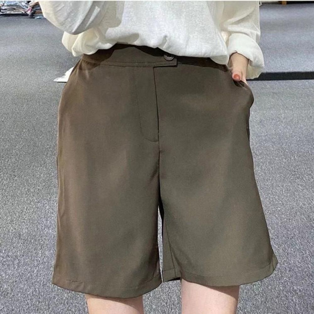 보니타반바지 기본 봄여름 정장반바지 봄여름바지 연