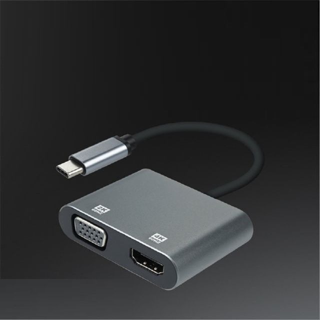 USB 3.1 Type C 컨버터 2 in 1 HDMI 4K 60Hz VGA 108
