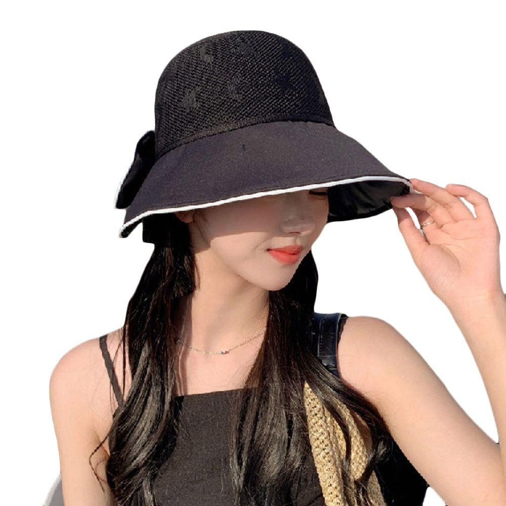 여성 버킷햇 챙모자 벙기지 메쉬 여름 리본 데일리