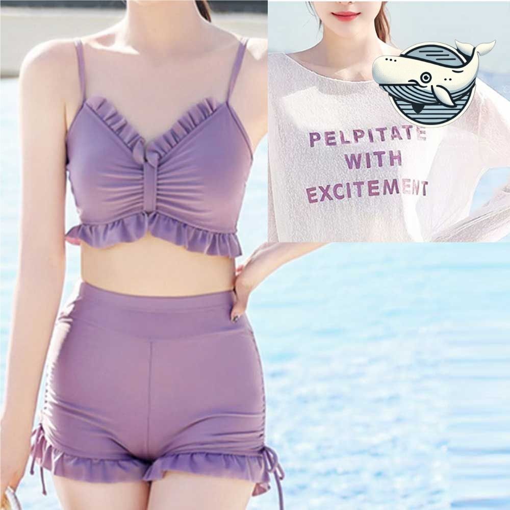 여름 비치 수영복 세트 시스루 튜브탑 여유핏