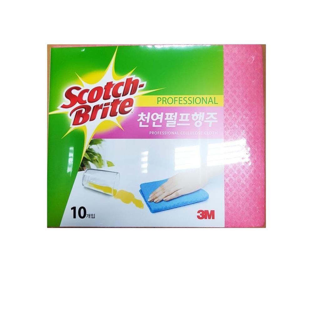 펄프행주 스카치 10P 분홍 x40개 -식자재 용품