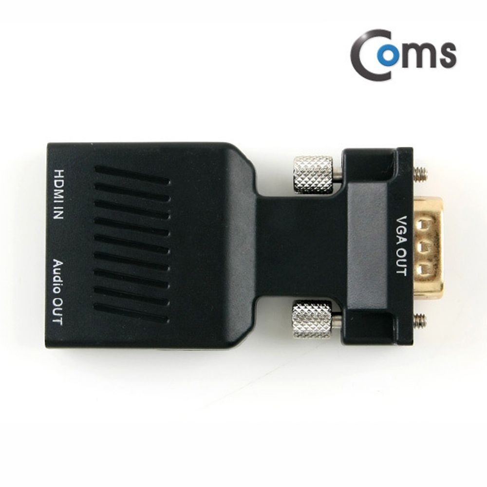 Coms HDMI 컨버터(HDMI to VGA) 오디오 지원 젠더타입