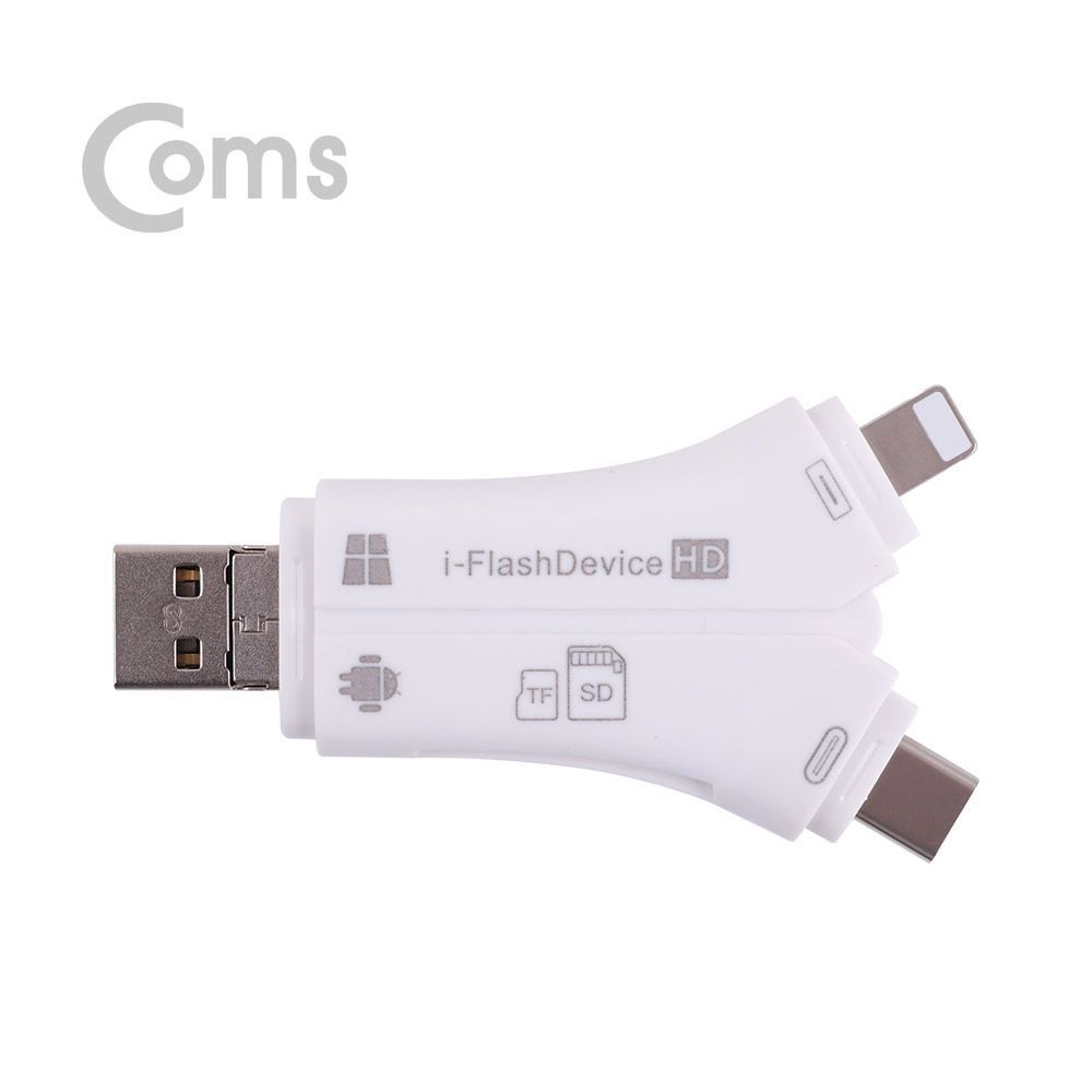 Coms USB 3.1 스마트폰 카드리더기(4 in 1) (Micro