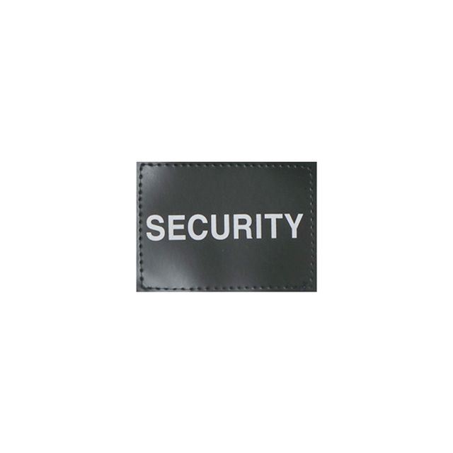 패치 SECURITY 인조가죽 재봉부착 경호 안전 블랙레더