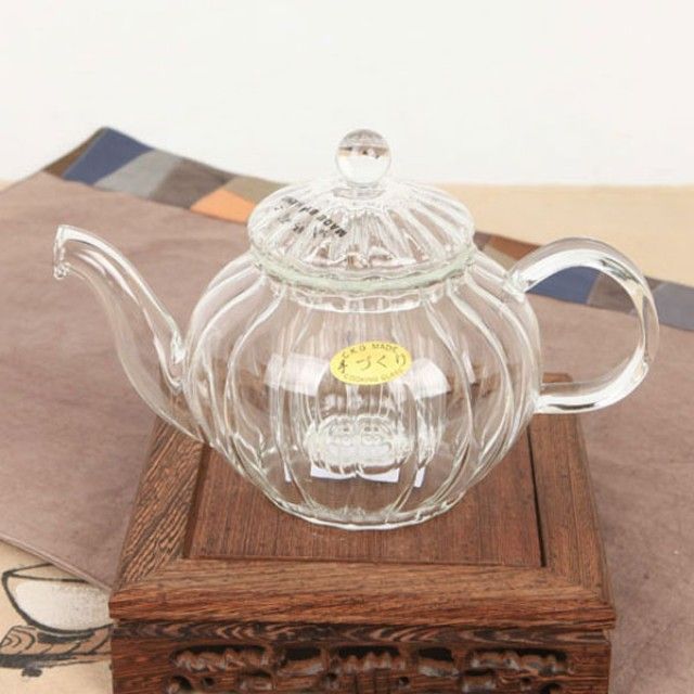 골원형 유리 차주전자/티포트 400ml