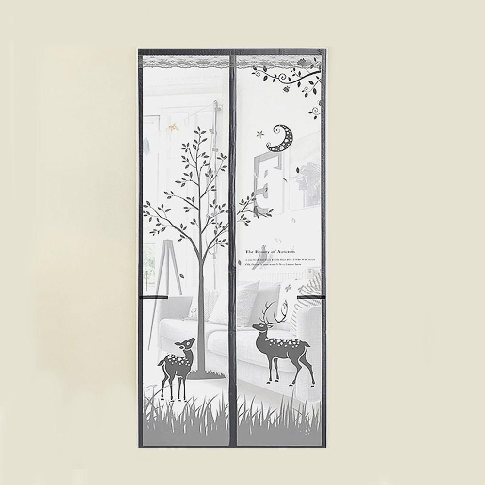 사슴 모기장 90x210cm 그레이 가림막 입구 도어