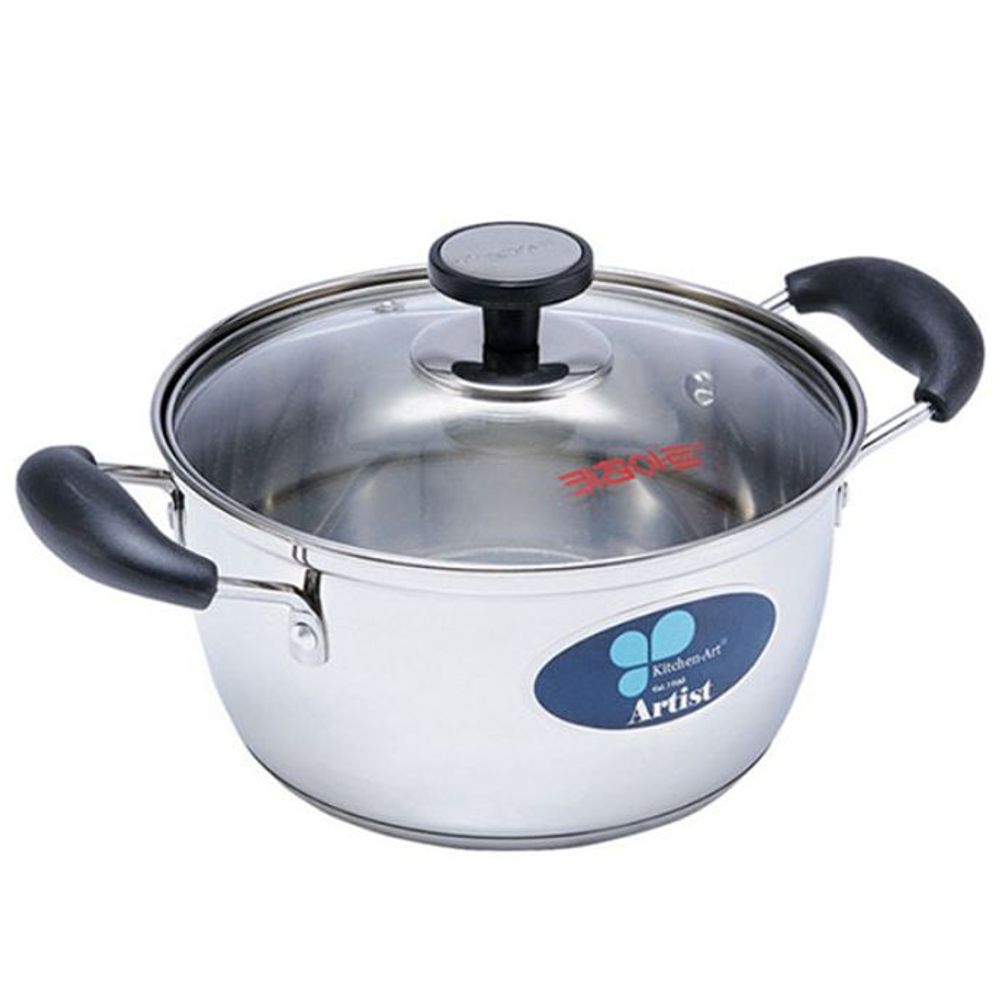 키친아트 스텐 냄비 가정 찌게 라념 냄비 양수 18cm