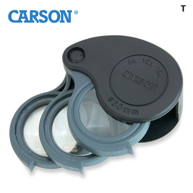 카슨 접이식 루페돋보기 5배 10배 15배 TV-15