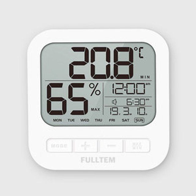 풀템 올인원 온습도계 알람시계 온도계 습도계