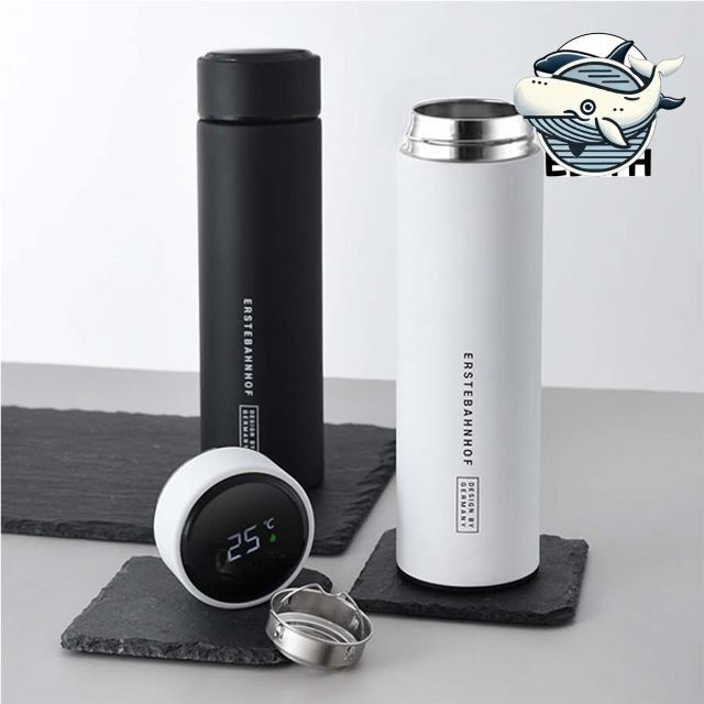 온도 표시 뚜껑 텀블러 500ml 커피 음료컵