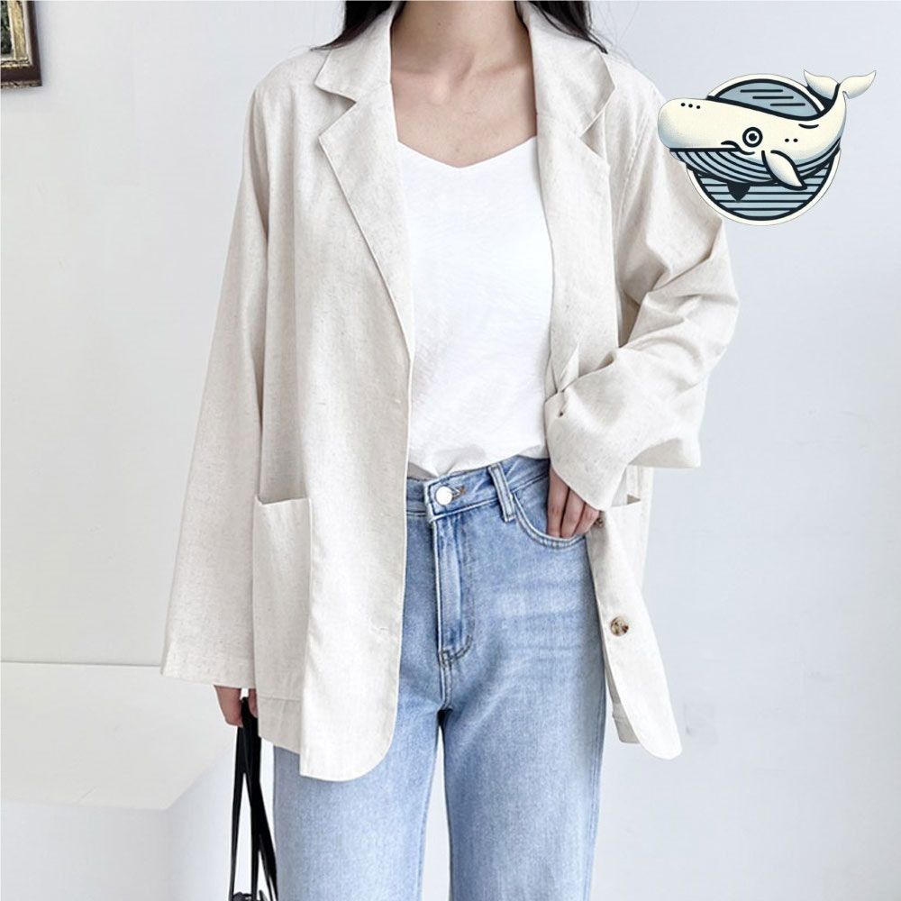 데일리 린넨 자켓 여름 오버핏 더블포켓 아우터