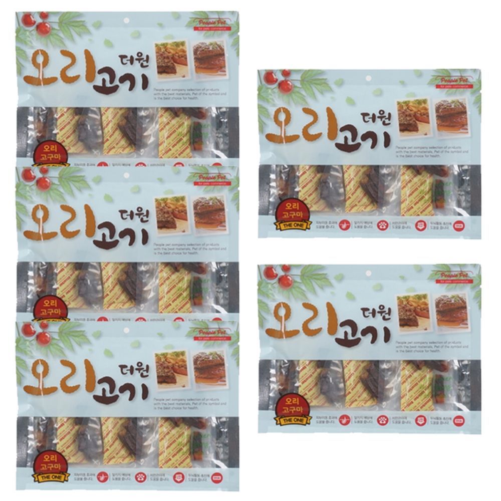 강아지 오리 더원 일상 고구마 300g 5P 반려견 육포