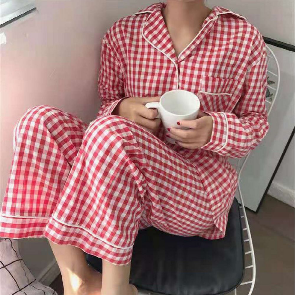 체크무늬 여성잠옷 DS5004