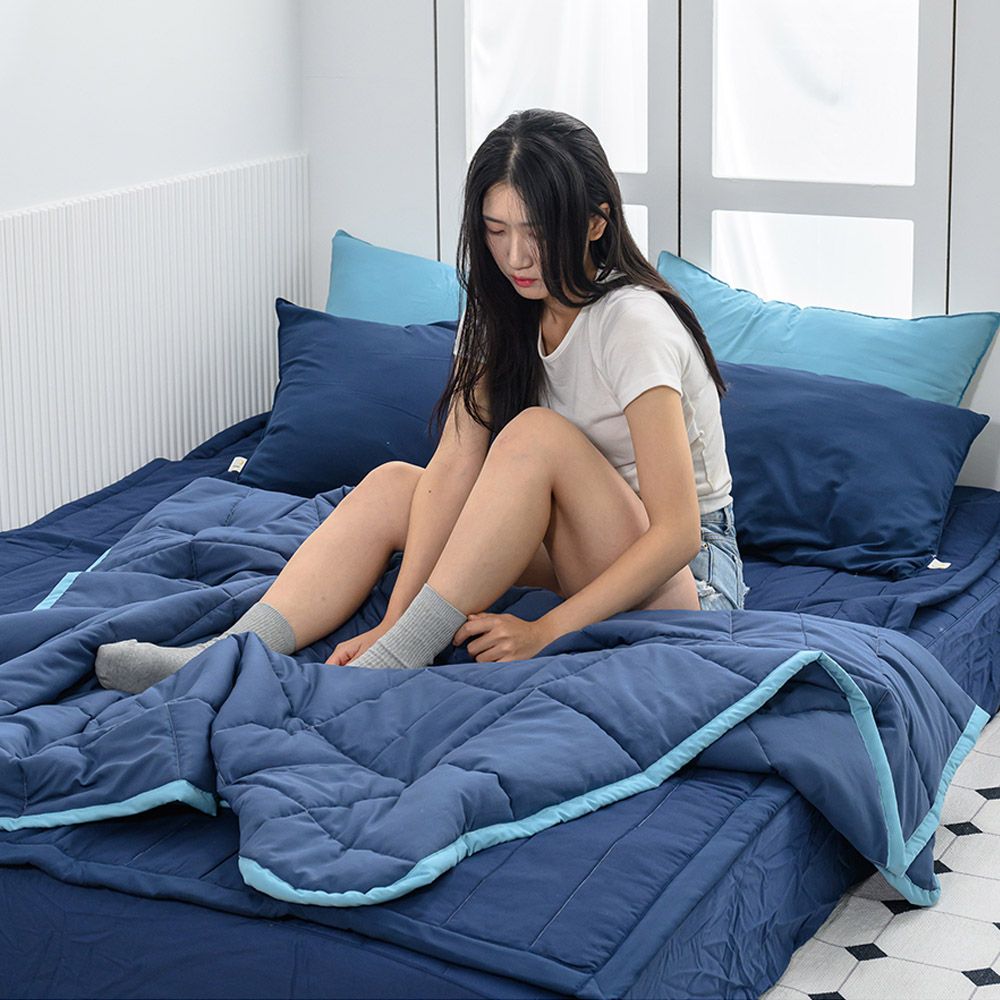 간절기 이불 퀸 Q 네이비 브로이 패드 네이비