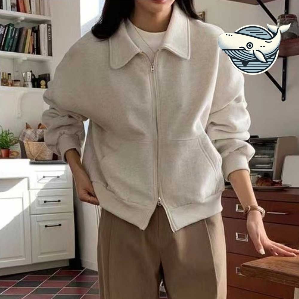 캐주얼 집업 카라 자켓 유니크 트렌디 아방핏