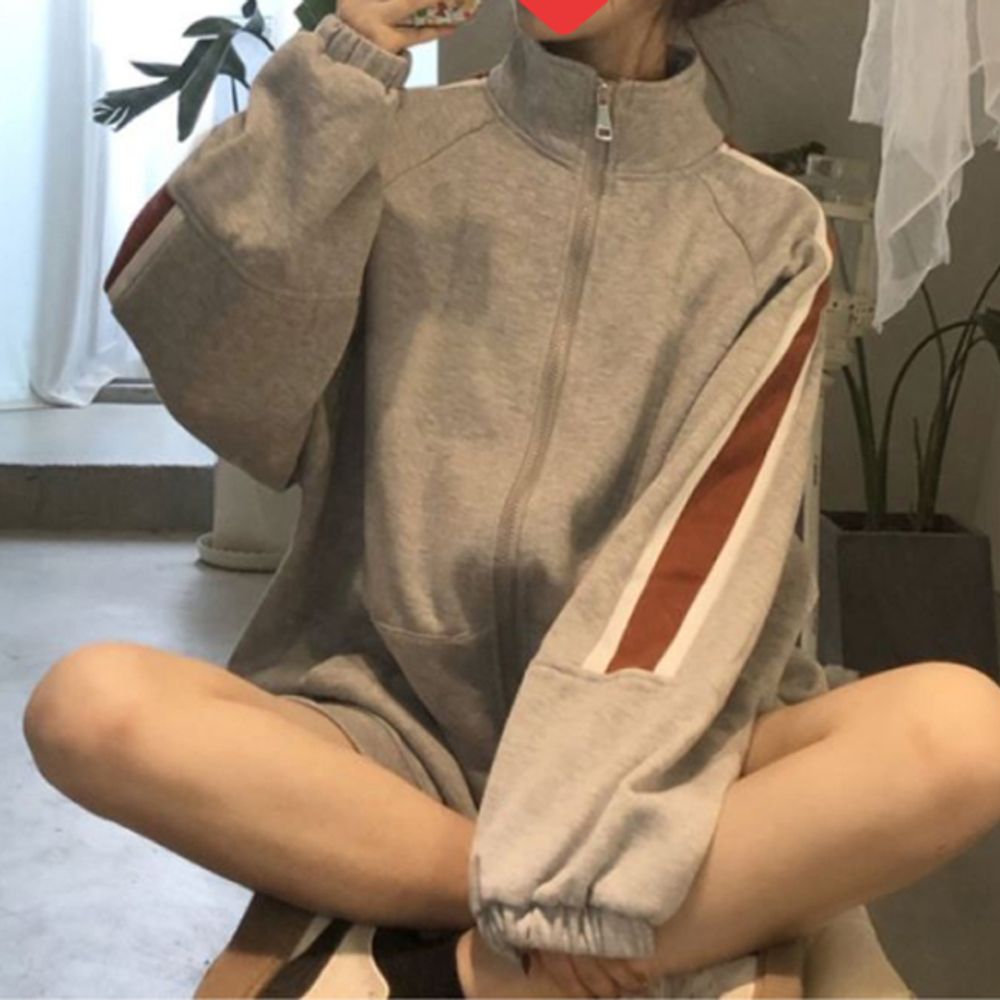 여성 옆라인 패션 집업 점퍼 1P 박스핏 포켓 간절기