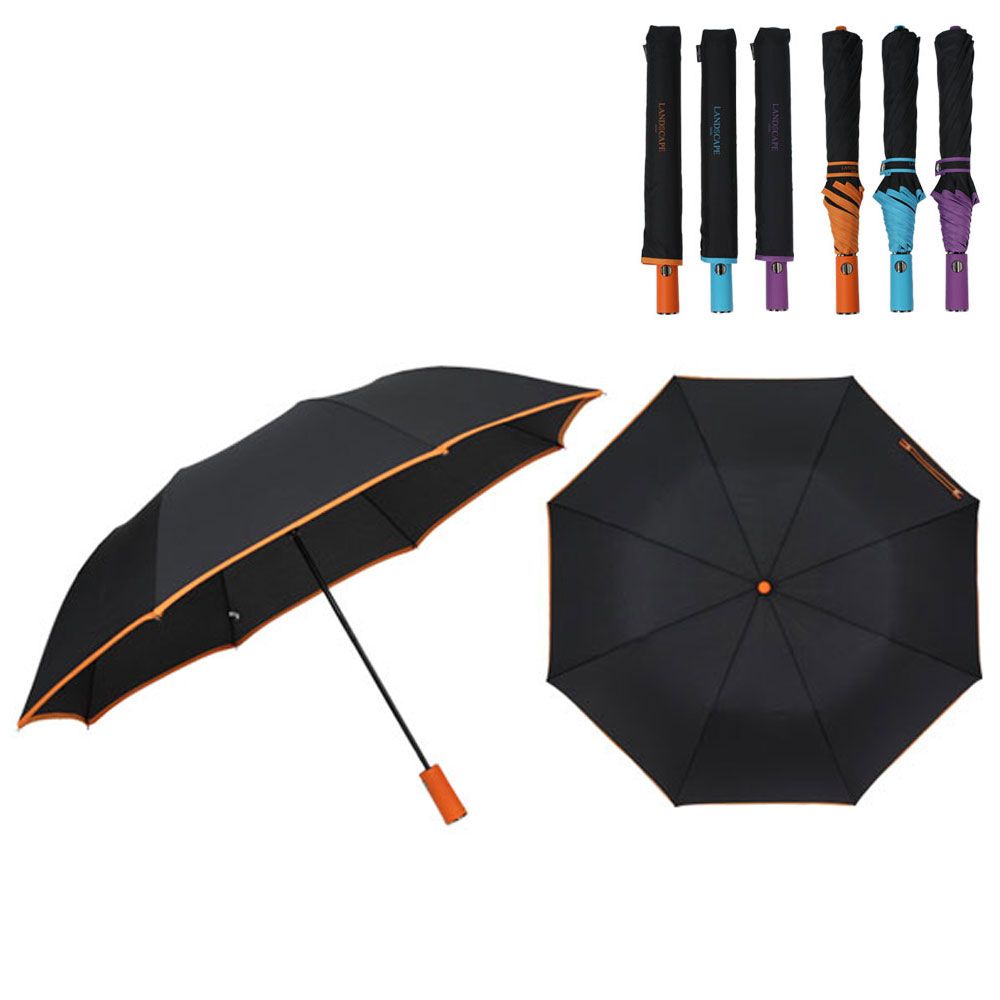 2단 투톤 컬러 바이어스 수동 폰지원단 패션 우산