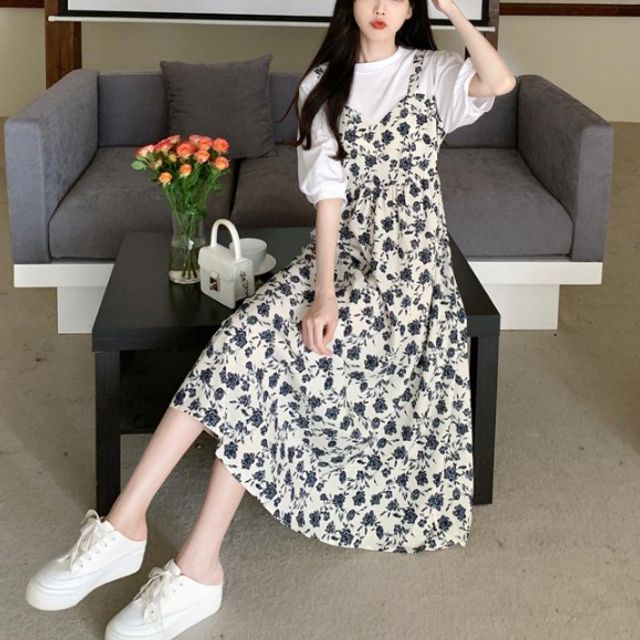 플라워 원피스 롱원피스 ST116