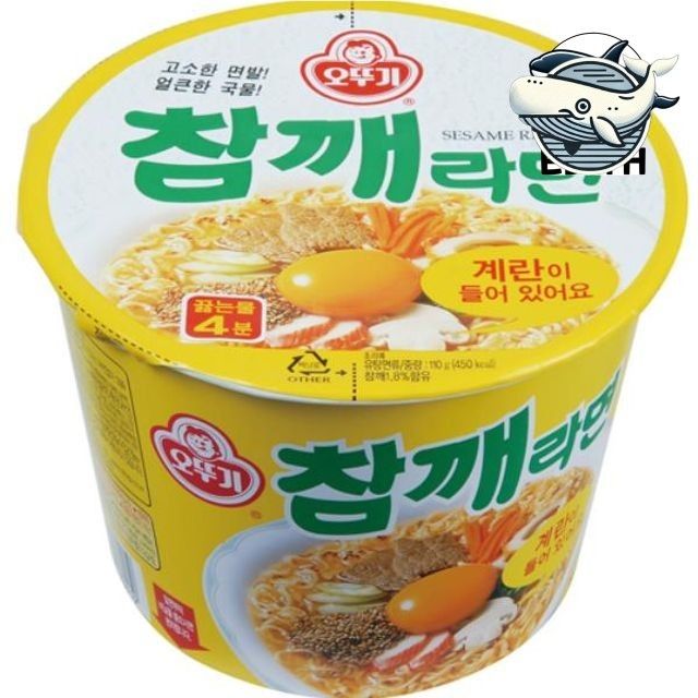 참깨 풍미 큰컵 라면 간편식품 라면