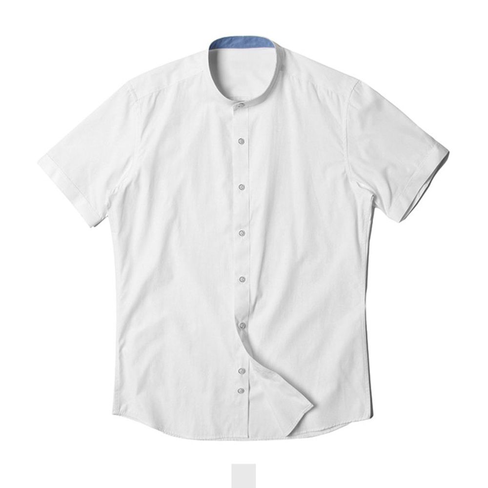 차이나카라 화이트 남자반팔정장셔츠 120size
