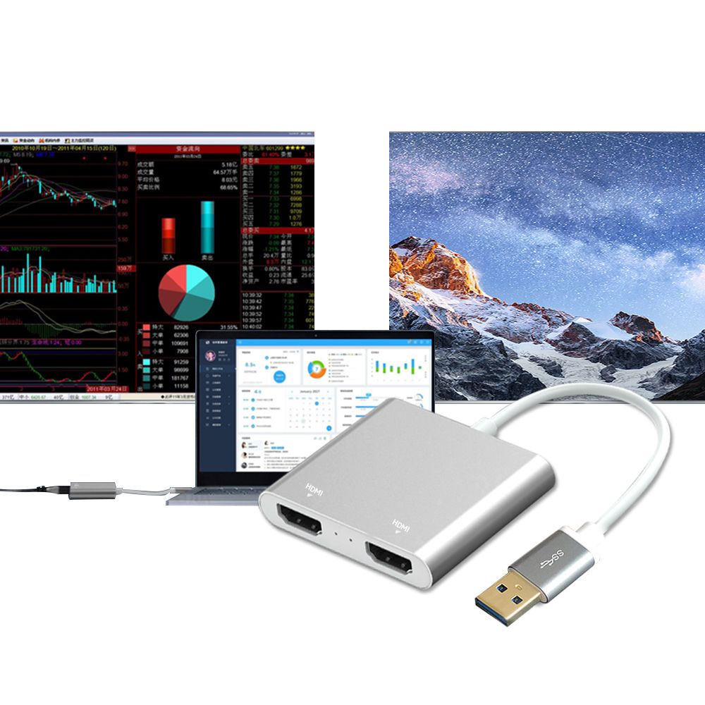 USB3.0 to HDMI 노트북 멀티 외장그래픽카드 컨버터