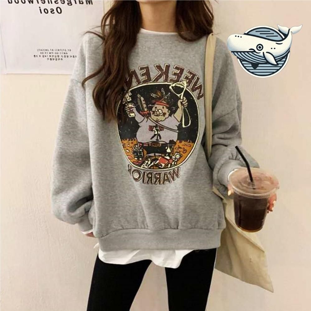 캐주얼 기모 레이어드 맨투맨 여성용 데일리