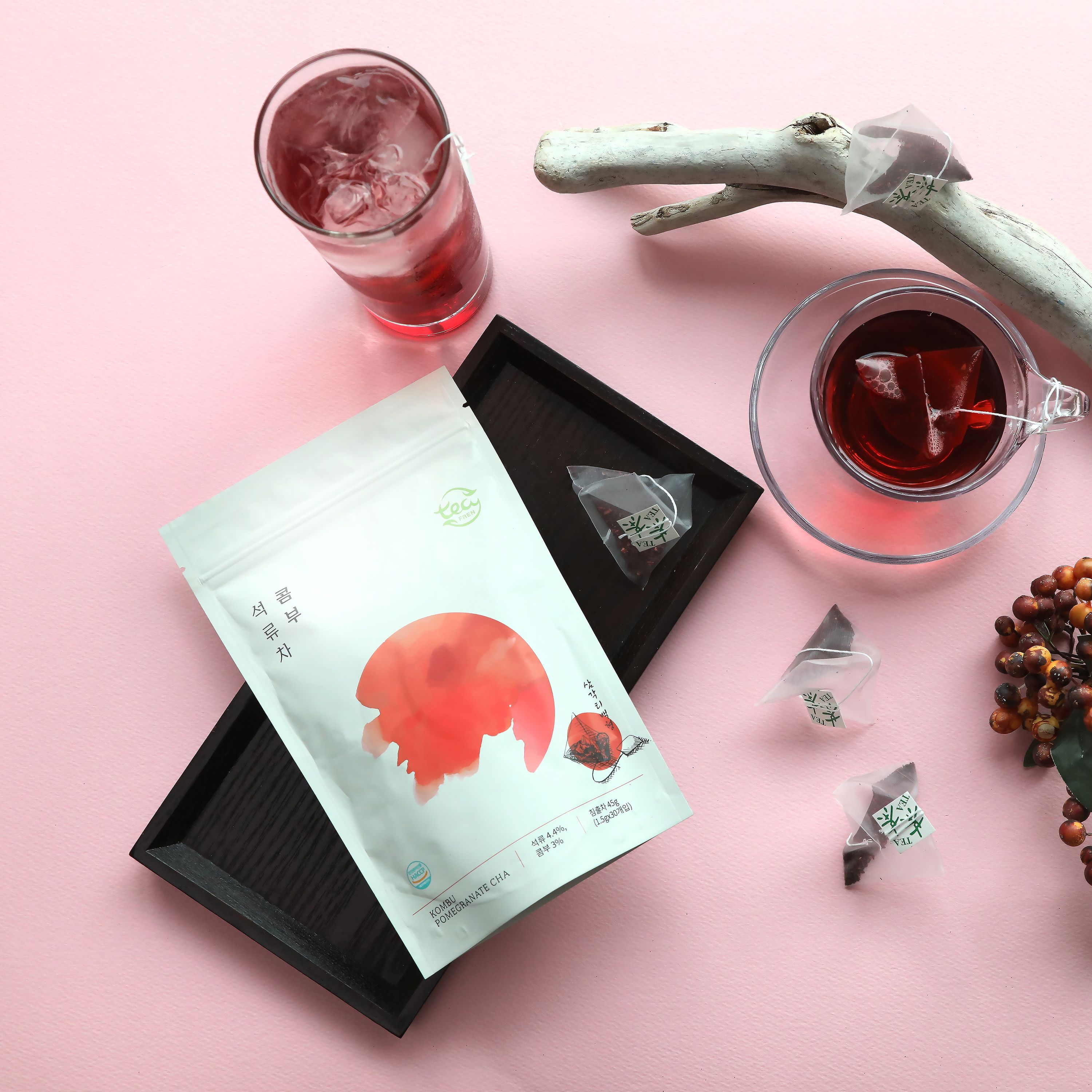 티프렌 콤부차 석류 삼각 티백차 1.5g x 30입