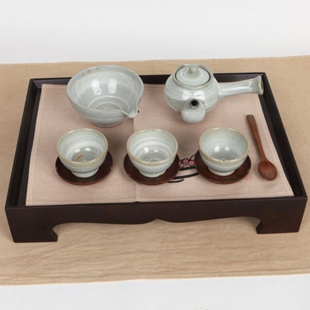 귀얄분청 3인찻상 교육용 다기세트(유아용세트)