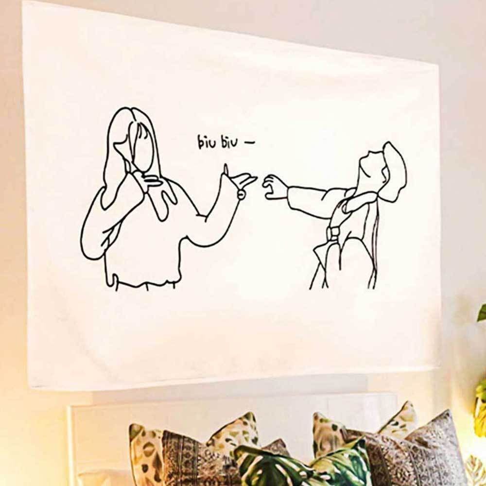 플 거실 그림 빵야 패브릭 소품 원룸 포스터 어 M
