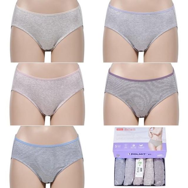 우수한 통기성 부드러운 여성 미디 삼각팬티 5매입 여