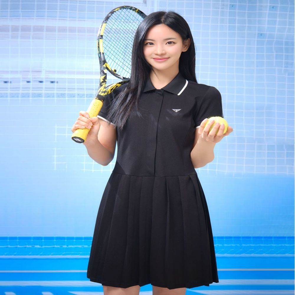 스포티카라 반팔플리츠원피스 9002W