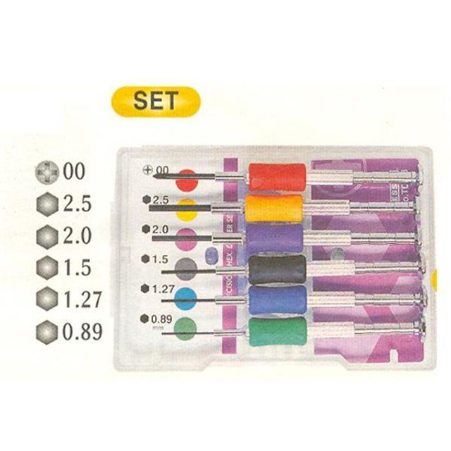 베셀 정밀 육각드라이버 셋트 TD-58 6pcs 0.89-2.5mm