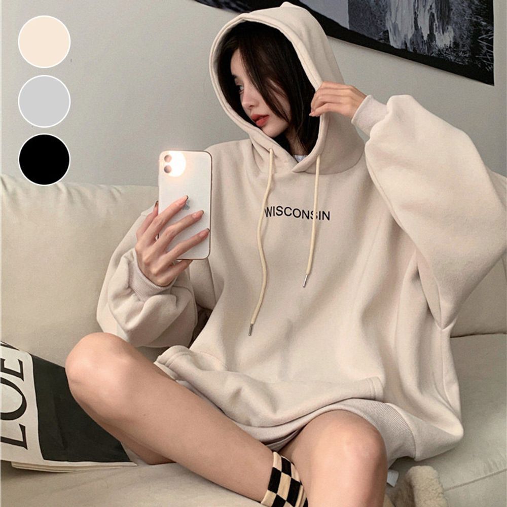 여성 티셔츠 외출 데일리 오버핏 후드 앞뒤 프