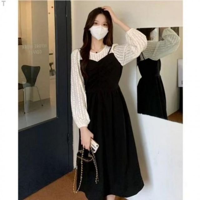 블라우스 나시 레이스 기본 레이어드 데이 원피스 여