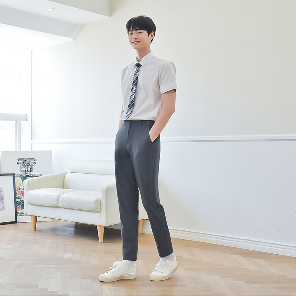 교복몰 (허리조절)하복 먹색 교복바지(남자) 교복 학