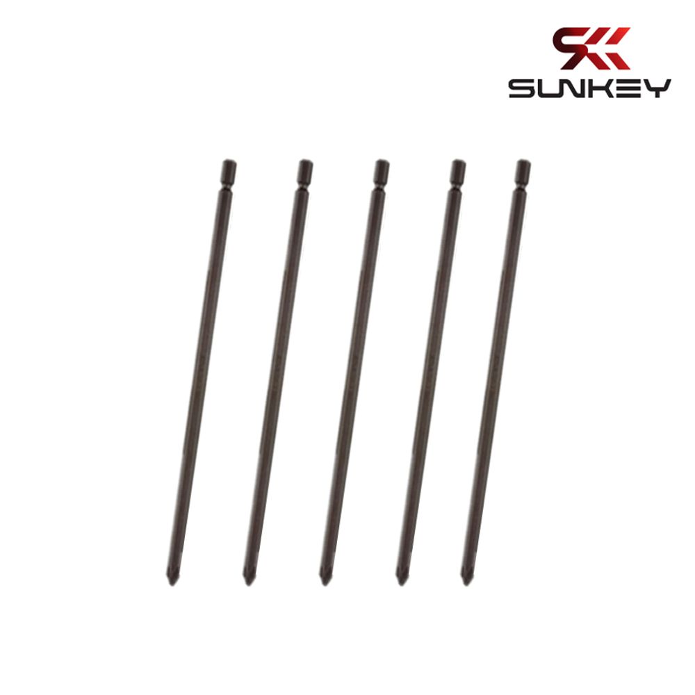 십자 임팩 육각 +PH2x6.35 200mm 단면비트 5pcs
