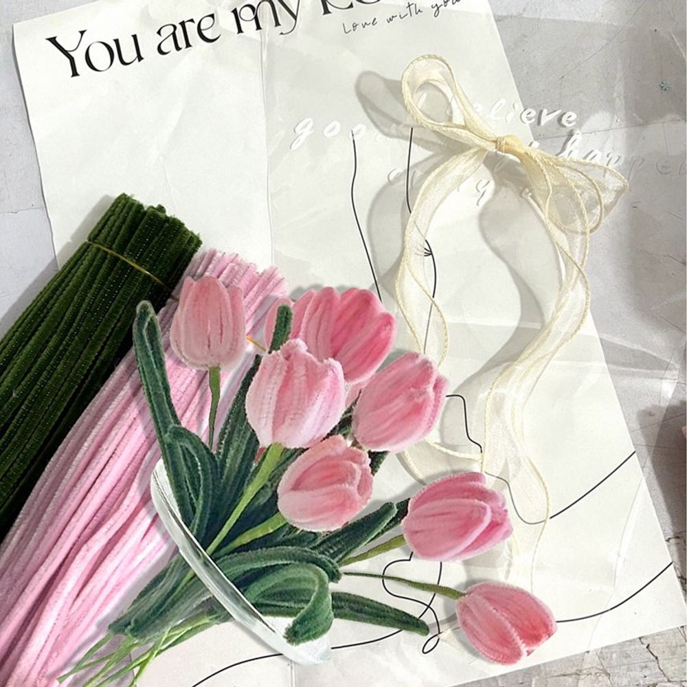 조화 DIY 튤립 꽃다발 만들기 세트