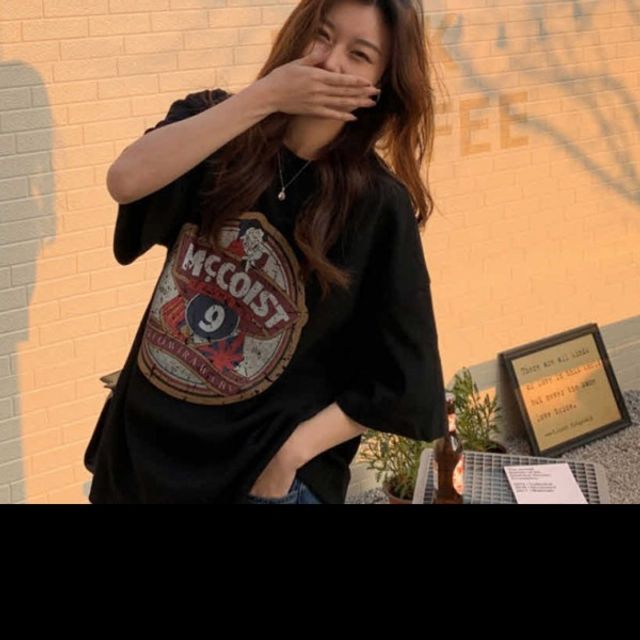 여성반팔셔츠 L-사이즈 free 기본 빈티지 데이 프린팅