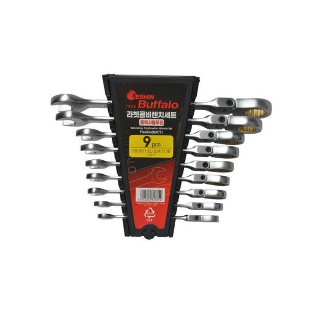 75314 플렉시블라쳇렌치세트(무광) 9PCS 공구 수작업