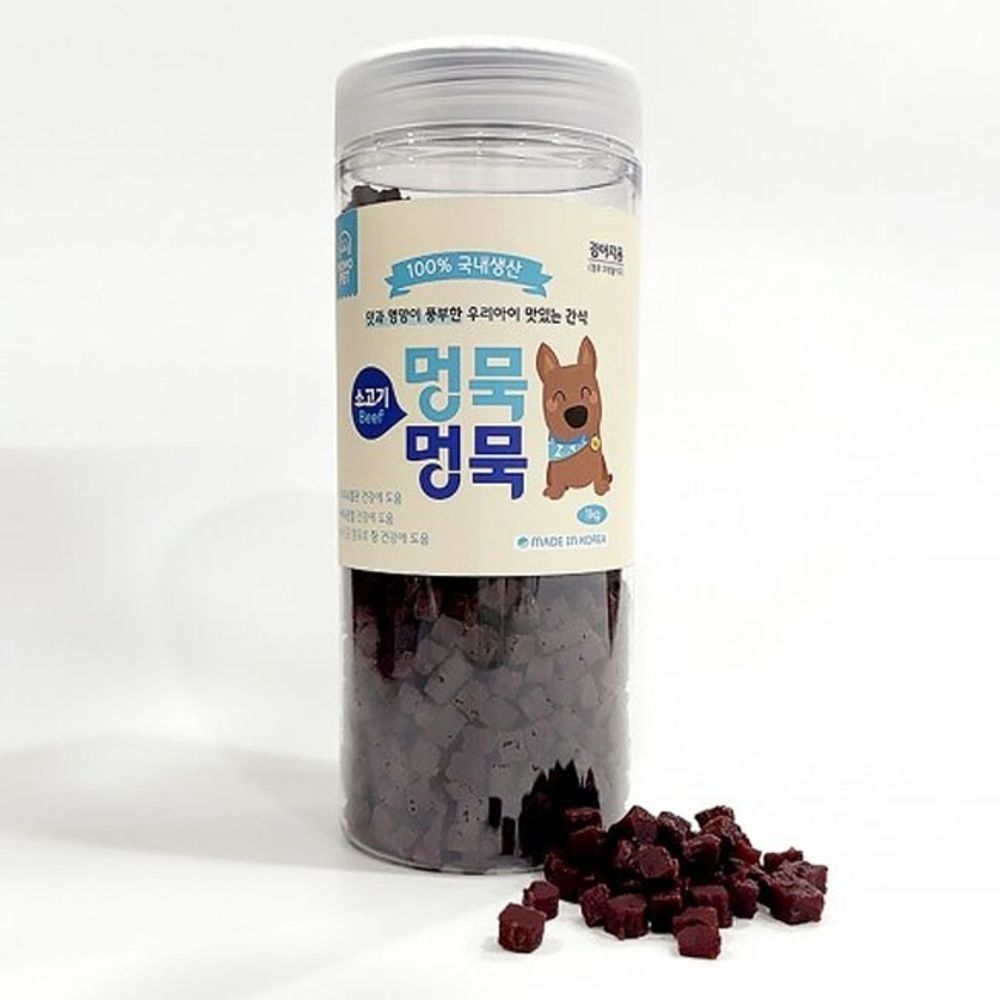 강아지 소프트 져키 스타일 소고기 1kg 추천 한입 영