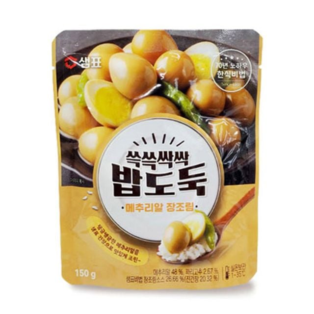 샘표 간편 밑반찬 장조림 오징어채 멸치볶음 파우치