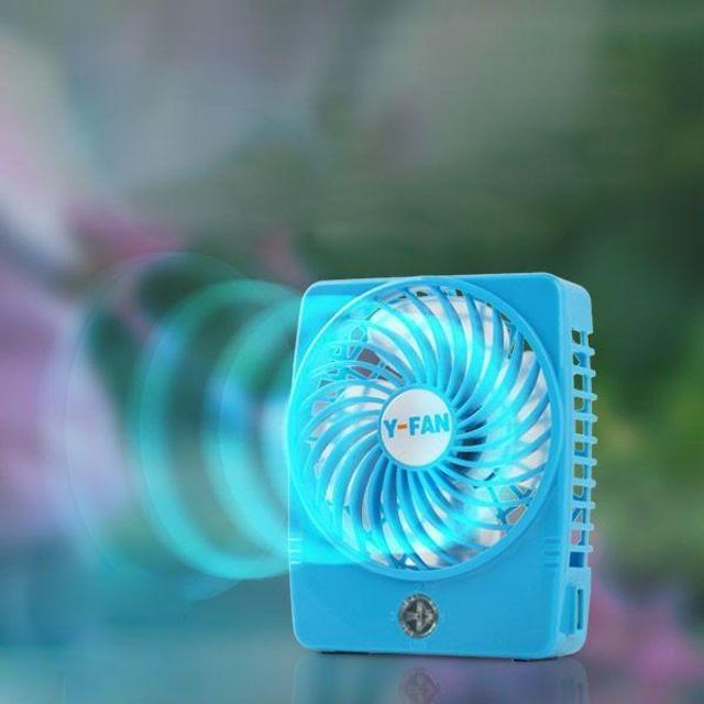 USB 선풍기 사무실 책상 탁상용 선풍기 90mm 블루 손