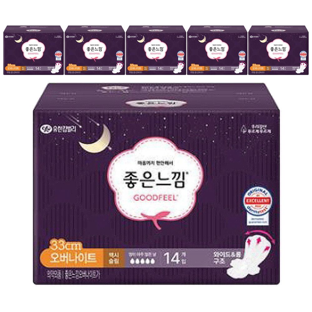 좋은느낌 울트라 날개형 오버나이트 14입x5개