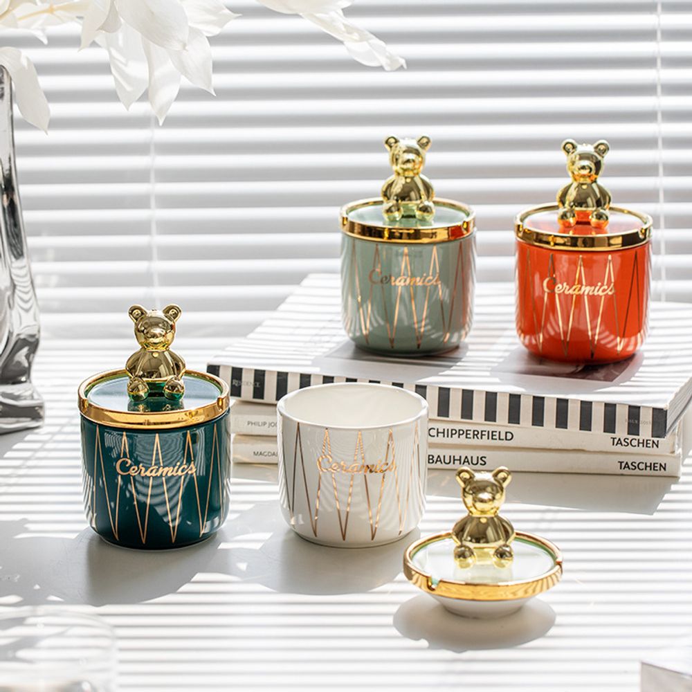 냄새차단 쎄라믹 디자인 뚜껑 재떨이