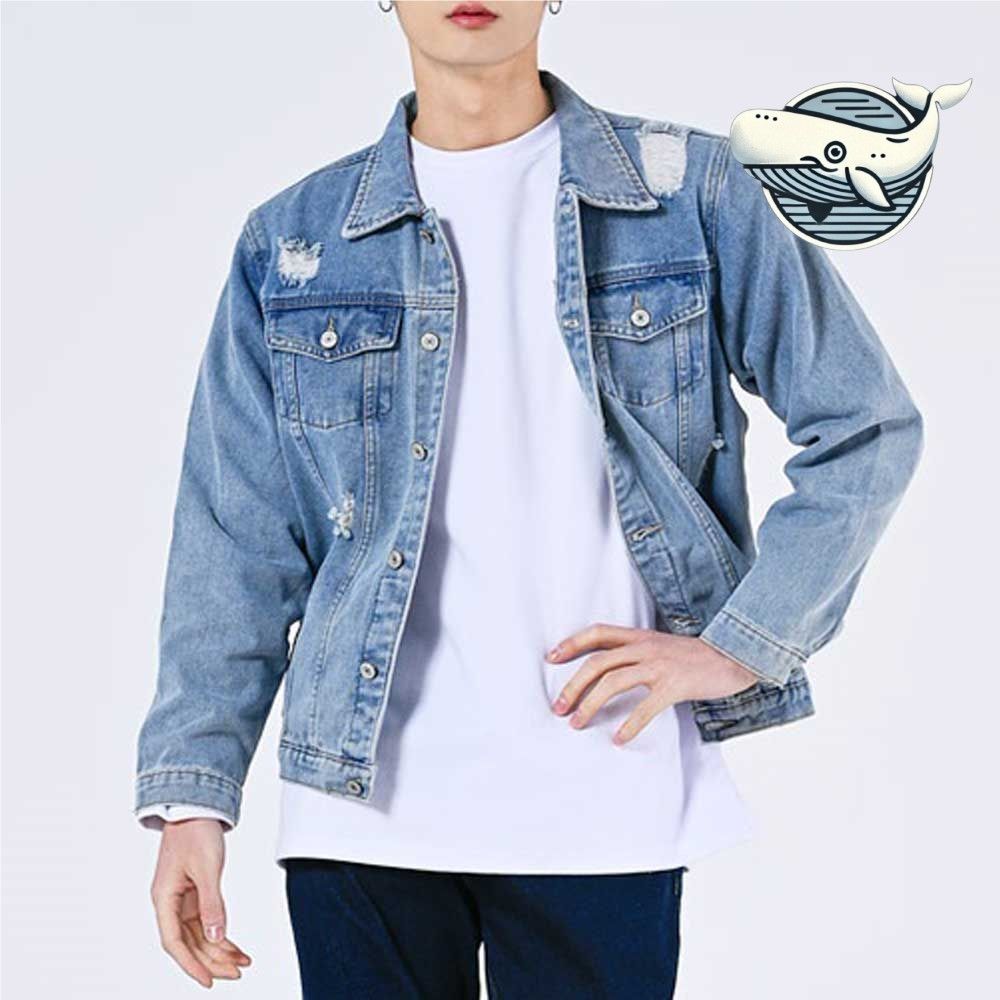 봄가을 룩 데일리 헤짐 청자켓 유니섹스 아우터